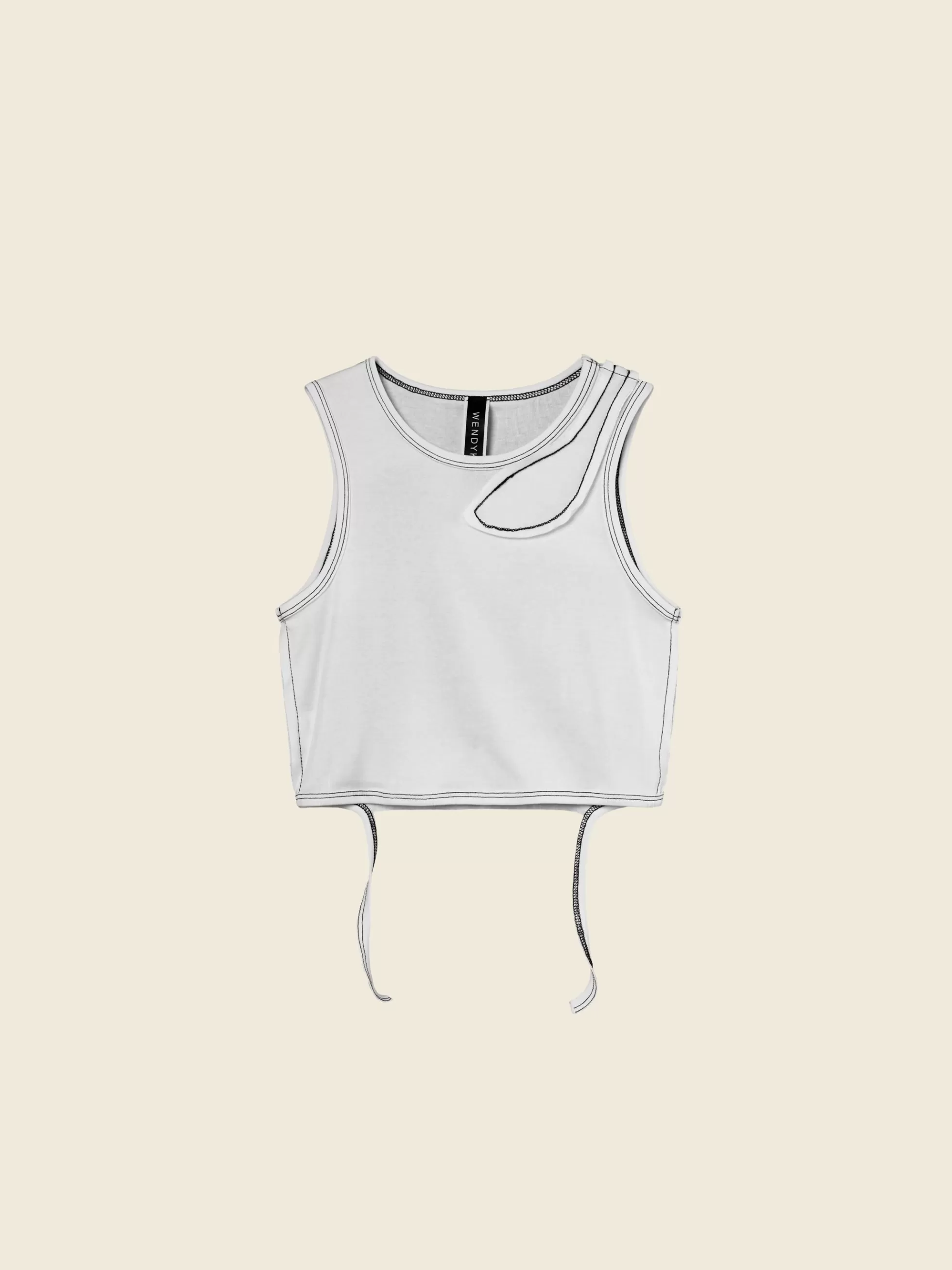 WENDYKEI Crop Top Con Applicazione A Taglio Vivo | Donna Top E Magliette