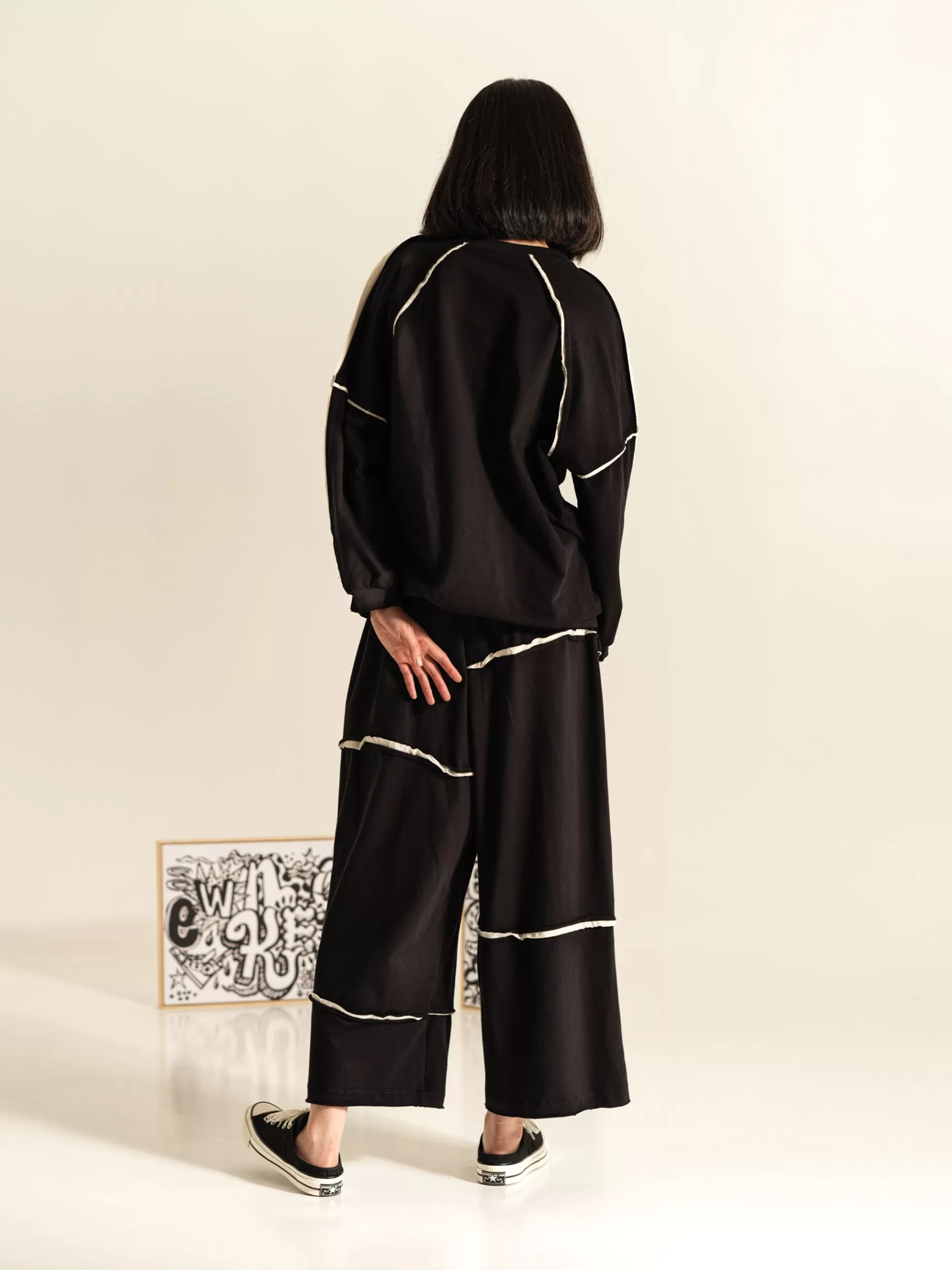 WENDYKEI Pantalone Con Cuciture Ed Inserti Color Ecru' | Donna Pantaloni
